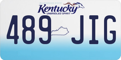 KY license plate 489JIG