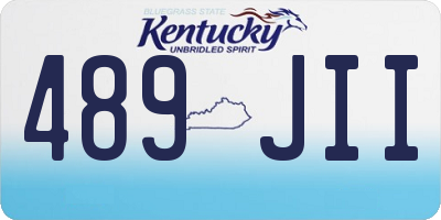 KY license plate 489JII