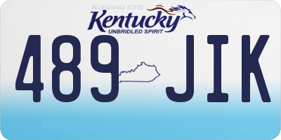 KY license plate 489JIK