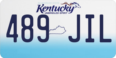 KY license plate 489JIL