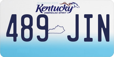 KY license plate 489JIN
