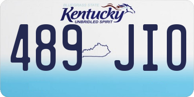 KY license plate 489JIO