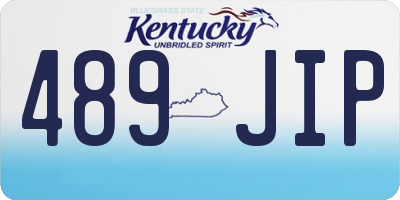 KY license plate 489JIP