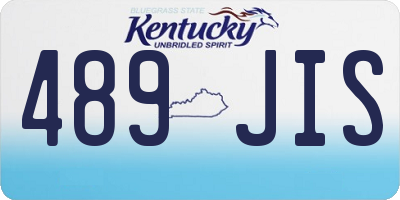 KY license plate 489JIS