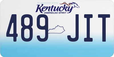 KY license plate 489JIT
