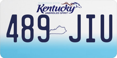 KY license plate 489JIU