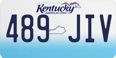 KY license plate 489JIV