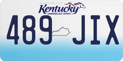 KY license plate 489JIX