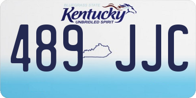 KY license plate 489JJC