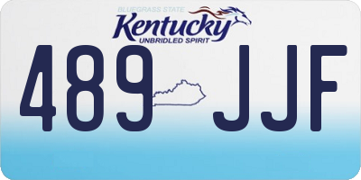 KY license plate 489JJF