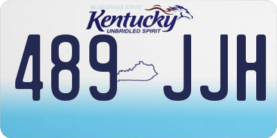 KY license plate 489JJH