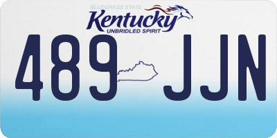 KY license plate 489JJN