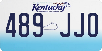 KY license plate 489JJO