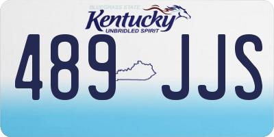 KY license plate 489JJS