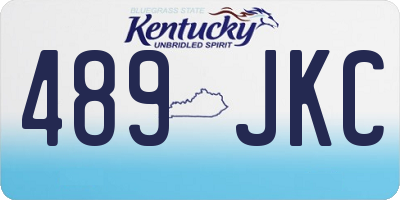 KY license plate 489JKC