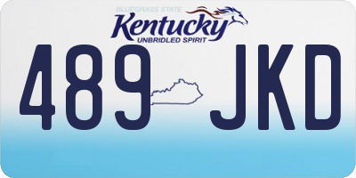KY license plate 489JKD