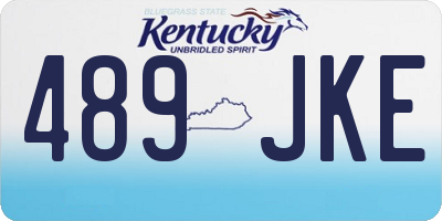 KY license plate 489JKE