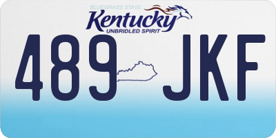 KY license plate 489JKF