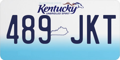 KY license plate 489JKT