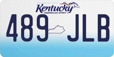 KY license plate 489JLB