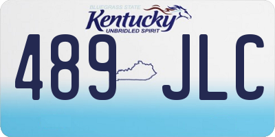 KY license plate 489JLC
