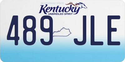 KY license plate 489JLE