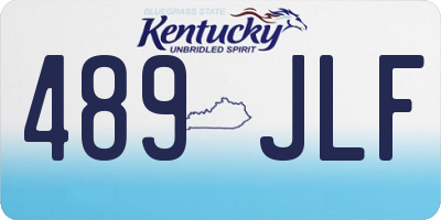 KY license plate 489JLF