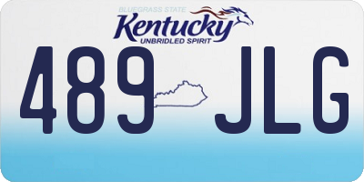 KY license plate 489JLG