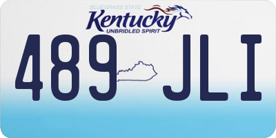 KY license plate 489JLI