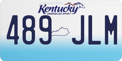 KY license plate 489JLM