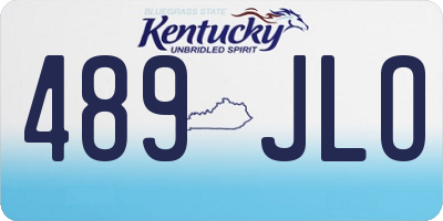 KY license plate 489JLO