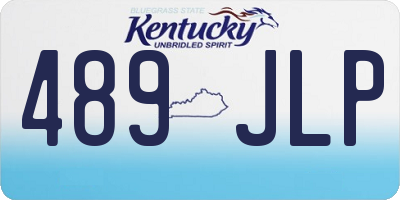 KY license plate 489JLP