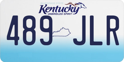 KY license plate 489JLR