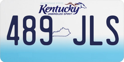 KY license plate 489JLS