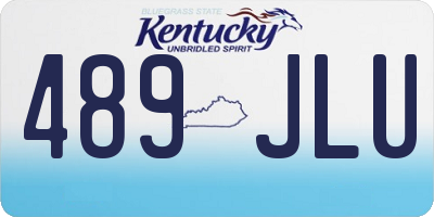 KY license plate 489JLU