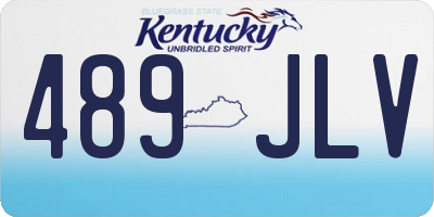 KY license plate 489JLV