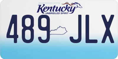 KY license plate 489JLX