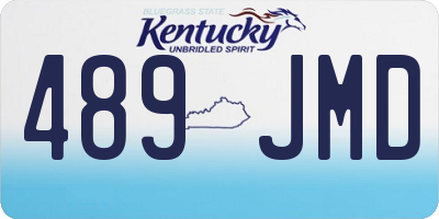 KY license plate 489JMD