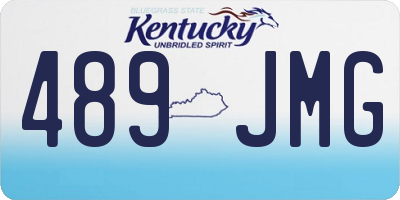 KY license plate 489JMG