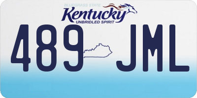 KY license plate 489JML