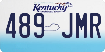 KY license plate 489JMR