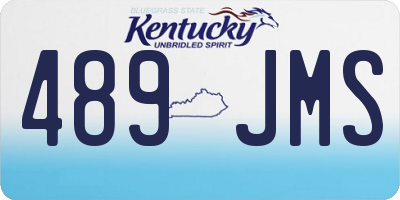 KY license plate 489JMS