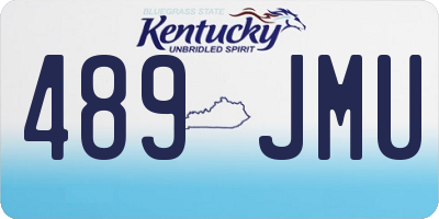 KY license plate 489JMU