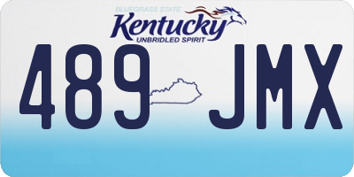 KY license plate 489JMX