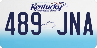 KY license plate 489JNA
