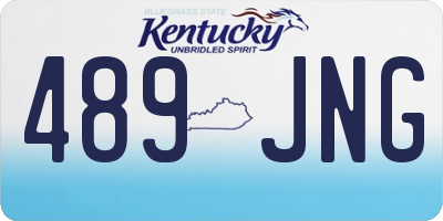 KY license plate 489JNG