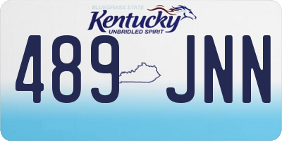 KY license plate 489JNN
