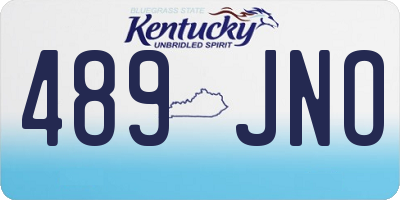 KY license plate 489JNO