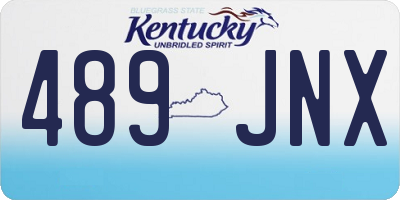 KY license plate 489JNX