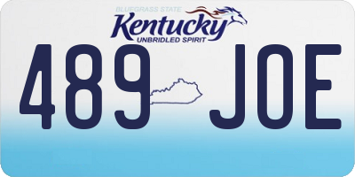 KY license plate 489JOE